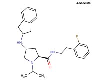 (4R)-4-(2,3-dihydro-1H-inden-2-ylamino)-N-[2-(2-fluorophenyl)ethyl]-1-isopropyl-L-prolinamide