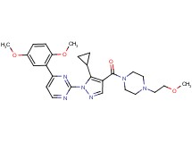 2-(5-cyclopropyl-4-{[4-(2-methoxyethyl)-1-piperazinyl]carbonyl}-1H-pyrazol-1-yl)-4-(2,5-dimethoxyphenyl)pyrimidine