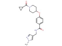 4-{[1-(cyclopropylcarbonyl)-4-piperidinyl]oxy}-N-[(1-methyl-1H-pyrazol-4-yl)methyl]benzamide