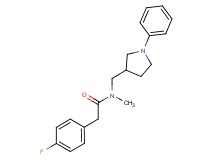 2-(4-fluorophenyl)-N-methyl-N-[(1-phenyl-3-pyrrolidinyl)methyl]acetamide