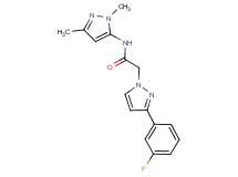 N-(1,3-dimethyl-1H-pyrazol-5-yl)-2-[3-(3-fluorophenyl)-1H-pyrazol-1-yl]acetamide