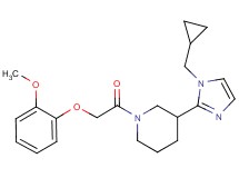 3-[1-(cyclopropylmethyl)-1H-imidazol-2-yl]-1-[(2-methoxyphenoxy)acetyl]piperidine