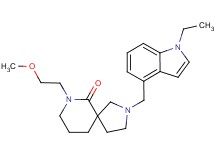 2-[(1-ethyl-1H-indol-4-yl)methyl]-7-(2-methoxyethyl)-2,7-diazaspiro[4.5]decan-6-one