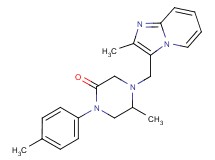 5-methyl-4-[(2-methylimidazo[1,2-a]pyridin-3-yl)methyl]-1-(4-methylphenyl)-2-piperazinone