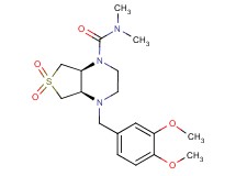 (4aR*,7aS*)-4-(3,4-dimethoxybenzyl)-N,N-dimethylhexahydrothieno[3,4-b]pyrazine-1(2H)-carboxamide 6,6-dioxide