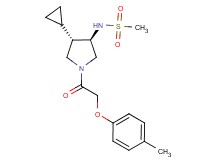 N-{(3R*,4S*)-4-cyclopropyl-1-[(4-methylphenoxy)acetyl]-3-pyrrolidinyl}methanesulfonamide