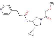N-[(3R*,4S*)-4-cyclopropyl-1-(methoxyacetyl)pyrrolidin-3-yl]-3-pyridin-4-ylpropanamide