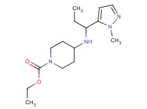 ethyl 4-{[1-(1-methyl-1H-pyrazol-5-yl)propyl]amino}piperidine-1-carboxylate