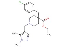 ethyl 4-(4-chlorobenzyl)-1-[(1,5-dimethyl-1H-pyrazol-4-yl)methyl]-4-piperidinecarboxylate