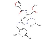 methyl 5-[(2,4-dimethylbenzyl)amino]-3-(3-furoylamino)-1-isobutyl-1H-pyrrolo[2,3-b]pyridine-2-carboxylate