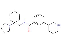 3-piperidin-3-yl-N-[(1-pyrrolidin-1-ylcyclohexyl)methyl]benzamide