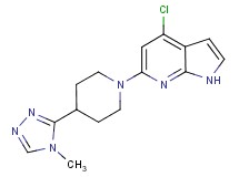 4-chloro-6-[4-(4-methyl-4H-1,2,4-triazol-3-yl)piperidin-1-yl]-1H-pyrrolo[2,3-b]pyridine