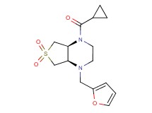 (4aR*,7aS*)-1-(cyclopropylcarbonyl)-4-(2-furylmethyl)octahydrothieno[3,4-b]pyrazine 6,6-dioxide