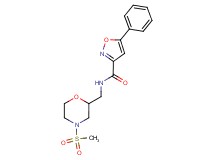 N-{[4-(methylsulfonyl)-2-morpholinyl]methyl}-5-phenyl-3-isoxazolecarboxamide