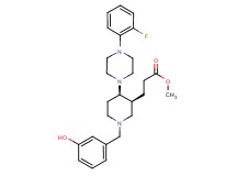 methyl 3-[(3S*,4R*)-4-[4-(2-fluorophenyl)-1-piperazinyl]-1-(3-hydroxybenzyl)-3-piperidinyl]propanoate