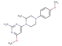 4-methoxy-6-[4-(4-methoxyphenyl)-2-methyl-1-piperazinyl]-2-pyrimidinamine
