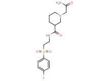 1-(2-amino-2-oxoethyl)-N-{2-[(4-fluorophenyl)sulfonyl]ethyl}-3-piperidinecarboxamide