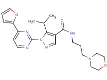 1-[4-(2-furyl)-2-pyrimidinyl]-5-isopropyl-N-[3-(4-morpholinyl)propyl]-1H-pyrazole-4-carboxamide