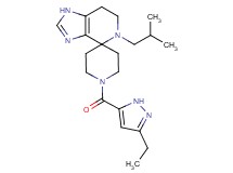 1'-[(3-ethyl-1H-pyrazol-5-yl)carbonyl]-5-isobutyl-1,5,6,7-tetrahydrospiro[imidazo[4,5-c]pyridine-4,4'-piperidine]