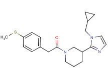 3-[1-(cyclopropylmethyl)-1H-imidazol-2-yl]-1-{[4-(methylthio)phenyl]acetyl}piperidine