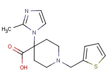 4-(2-methyl-1H-imidazol-1-yl)-1-(2-thienylmethyl)piperidine-4-carboxylic acid