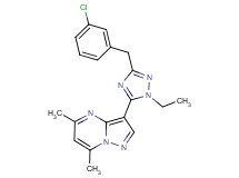 3-[3-(3-chlorobenzyl)-1-ethyl-1H-1,2,4-triazol-5-yl]-5,7-dimethylpyrazolo[1,5-a]pyrimidine