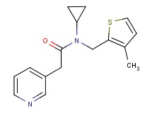 N-cyclopropyl-N-[(3-methyl-2-thienyl)methyl]-2-pyridin-3-ylacetamide