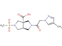 (3aS*,6aS*)-2-[(4-methyl-1H-pyrazol-1-yl)acetyl]-5-(methylsulfonyl)hexahydropyrrolo[3,4-c]pyrrole-3a(1H)-carboxylic acid