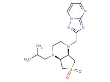 2-{[(4aS*,7aR*)-4-isobutyl-6,6-dioxidohexahydrothieno[3,4-b]pyrazin-1(2H)-yl]methyl}[1,2,4]triazolo[1,5-a]pyrimidine