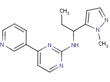 N-[1-(1-methyl-1H-pyrazol-5-yl)propyl]-4-(3-pyridinyl)-2-pyrimidinamine