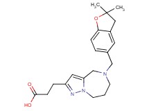 3-{5-[(2,2-dimethyl-2,3-dihydro-1-benzofuran-5-yl)methyl]-5,6,7,8-tetrahydro-4H-pyrazolo[1,5-a][1,4]diazepin-2-yl}propanoic acid