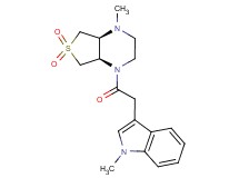 (4aR*,7aS*)-1-methyl-4-[(1-methyl-1H-indol-3-yl)acetyl]octahydrothieno[3,4-b]pyrazine 6,6-dioxide