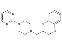 2-[4-(2,3-dihydro-1,4-benzodioxin-2-ylmethyl)-1-piperazinyl]pyrimidine bis(trifluoroacetate)