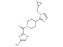 4-[1-(cyclopropylmethyl)-1H-imidazol-2-yl]-1-[(4-methyl-1H-imidazol-2-yl)carbonyl]piperidine