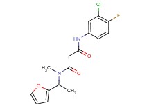 N'-(3-chloro-4-fluorophenyl)-N-[1-(2-furyl)ethyl]-N-methylmalonamide