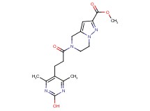 methyl 5-[3-(2-hydroxy-4,6-dimethylpyrimidin-5-yl)propanoyl]-4,5,6,7-tetrahydropyrazolo[1,5-a]pyrazine-2-carboxylate