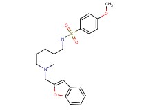 N-{[1-(1-benzofuran-2-ylmethyl)-3-piperidinyl]methyl}-4-methoxybenzenesulfonamide