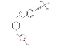 2-methyl-4-(4-{[methyl({1-[(5-methyl-2-furyl)methyl]-4-piperidinyl}methyl)amino]methyl}phenyl)-3-butyn-2-ol