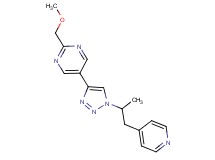 2-(methoxymethyl)-5-[1-(1-methyl-2-pyridin-4-ylethyl)-1H-1,2,3-triazol-4-yl]pyrimidine
