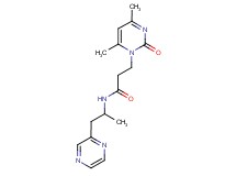 3-(4,6-dimethyl-2-oxopyrimidin-1(2H)-yl)-N-(1-methyl-2-pyrazin-2-ylethyl)propanamide