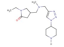 1-ethyl-4-({methyl[(1-piperidin-4-yl-1H-1,2,3-triazol-4-yl)methyl]amino}methyl)pyrrolidin-2-one