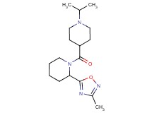 1-[(1-isopropyl-4-piperidinyl)carbonyl]-2-(3-methyl-1,2,4-oxadiazol-5-yl)piperidine