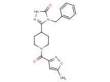 4-benzyl-5-{1-[(5-methyl-3-isoxazolyl)carbonyl]-4-piperidinyl}-2,4-dihydro-3H-1,2,4-triazol-3-one