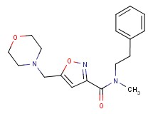 N-methyl-5-(morpholin-4-ylmethyl)-N-(2-phenylethyl)isoxazole-3-carboxamide