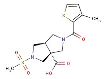 (3aR*,6aR*)-2-(methylsulfonyl)-5-[(3-methyl-2-thienyl)carbonyl]hexahydropyrrolo[3,4-c]pyrrole-3a(1H)-carboxylic acid
