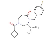 1-(cyclobutylcarbonyl)-4-(4-fluorobenzyl)-3-isopropyl-1,4-diazepan-5-one