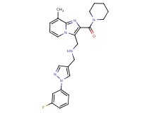 1-[1-(3-fluorophenyl)-1H-pyrazol-4-yl]-N-{[8-methyl-2-(1-piperidinylcarbonyl)imidazo[1,2-a]pyridin-3-yl]methyl}methanamine