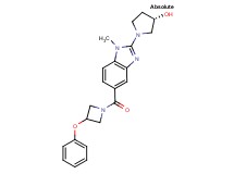 (3S)-1-{1-methyl-5-[(3-phenoxy-1-azetidinyl)carbonyl]-1H-benzimidazol-2-yl}-3-pyrrolidinol