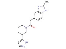 2-methyl-5-{2-oxo-2-[3-(1H-pyrazol-5-yl)piperidin-1-yl]ethyl}-1H-benzimidazole