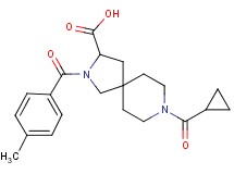 8-(cyclopropylcarbonyl)-2-(4-methylbenzoyl)-2,8-diazaspiro[4.5]decane-3-carboxylic acid